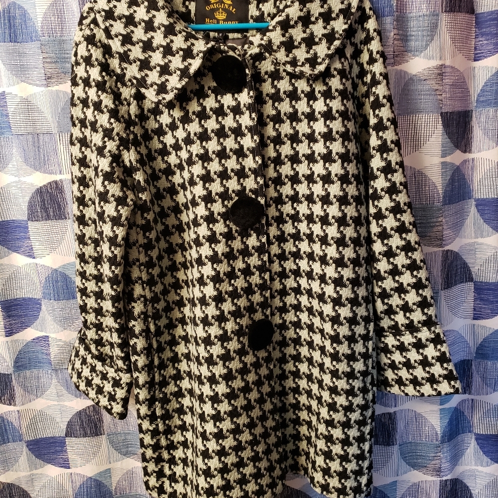 Hell Bunny Wool Mod Vintage Inspired Pinup Coat